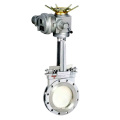 China made low price high quality industrial safty cast iron motorized actuator knife gate valve DN150